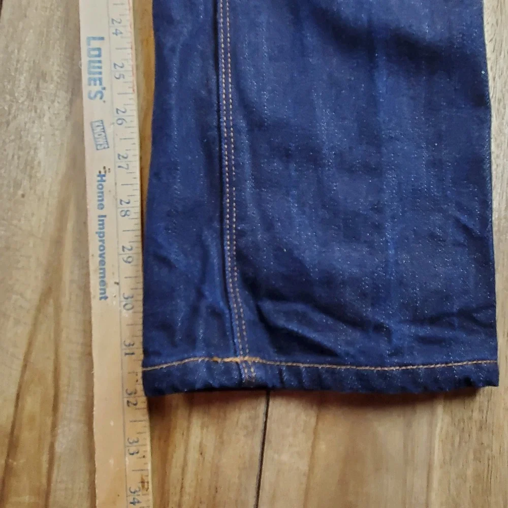 Mott & Bow Straight Jeans Mens 32x32 Dark Indigo 100% Cotton Rigid Denim MB001